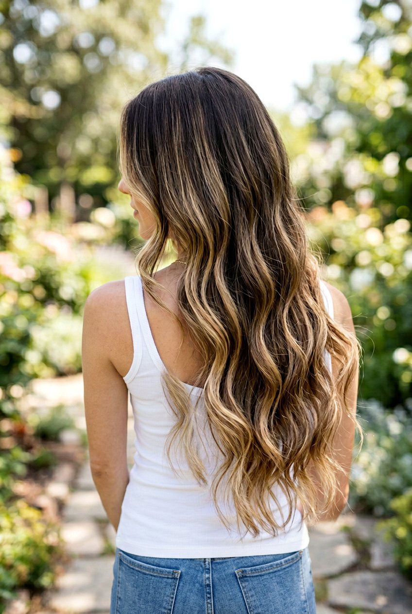 Long Brunette Hair With Dirty Blonde Balayage - 20 dirty blonde balayage on brunette hair - 20 dirty blonde balayage on brunette hair