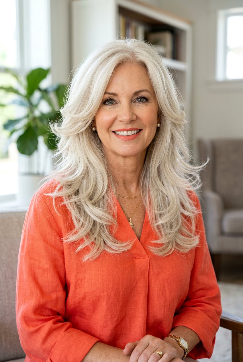 Long Butterfly Haircut - 20 long haircut for women over 50 - 20 long haircut for women over 50