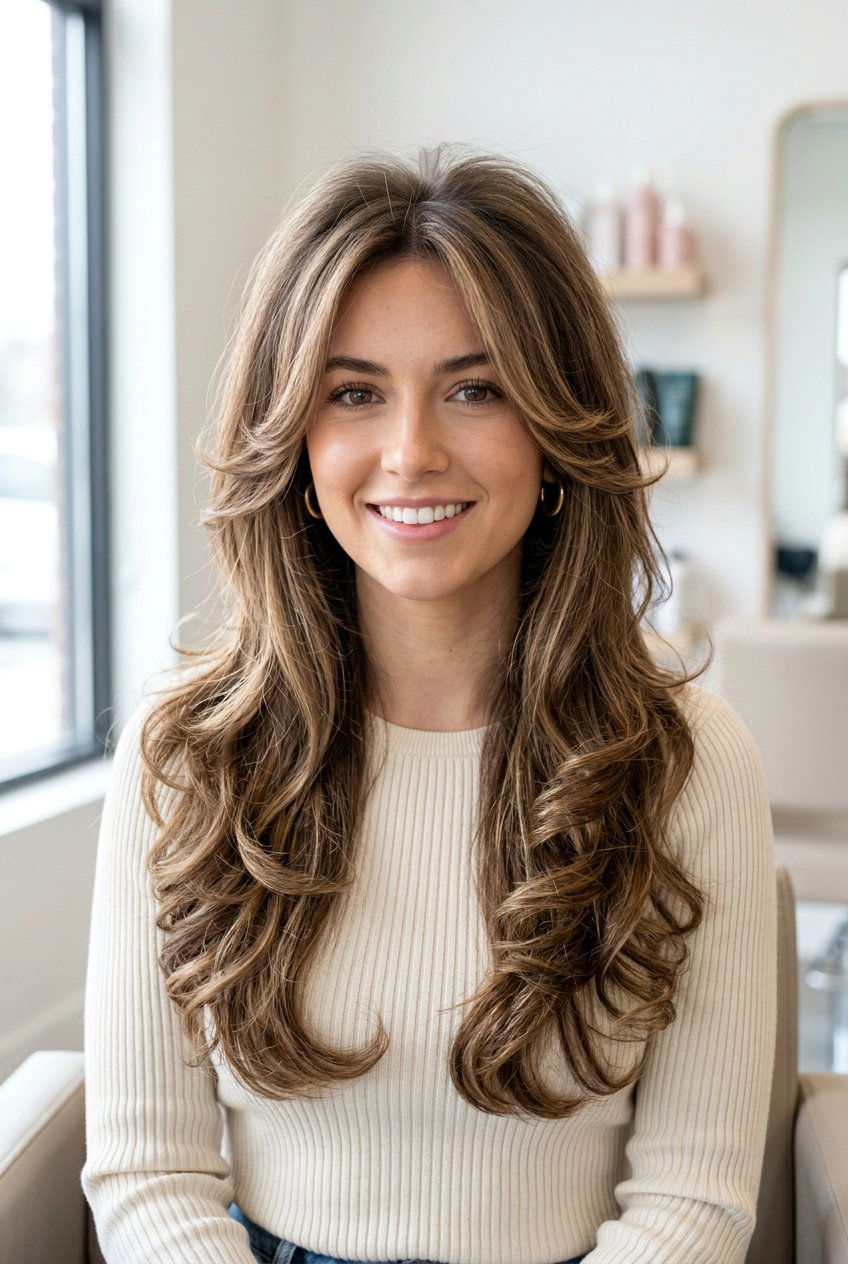 Long Butterfly Haircut With Face Framing - 20 face framing haircut for long hair - 20 face framing haircut for long hair