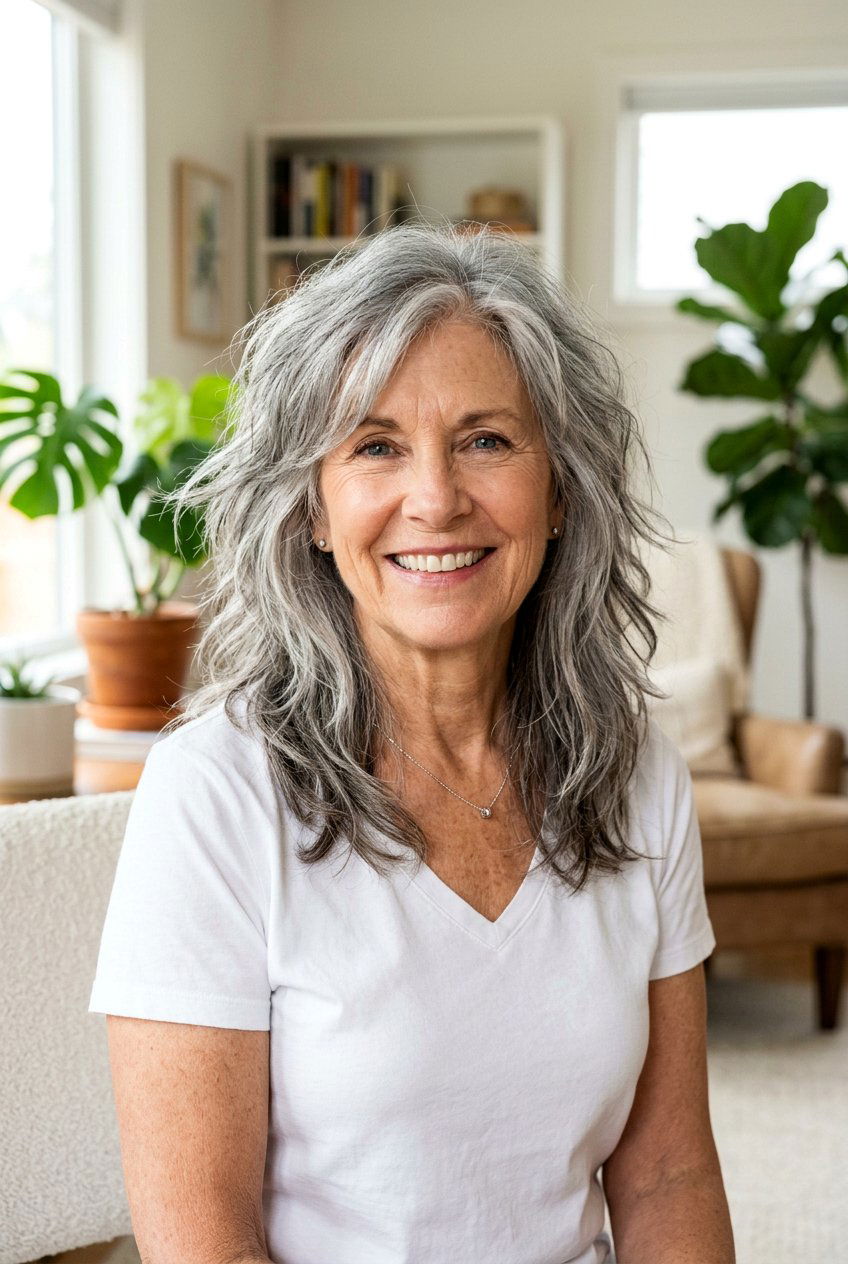 Long Choppy Layered Haircut for Women Over 70 - 20 long haircut for women over 70 - 20 long haircut for women over 70