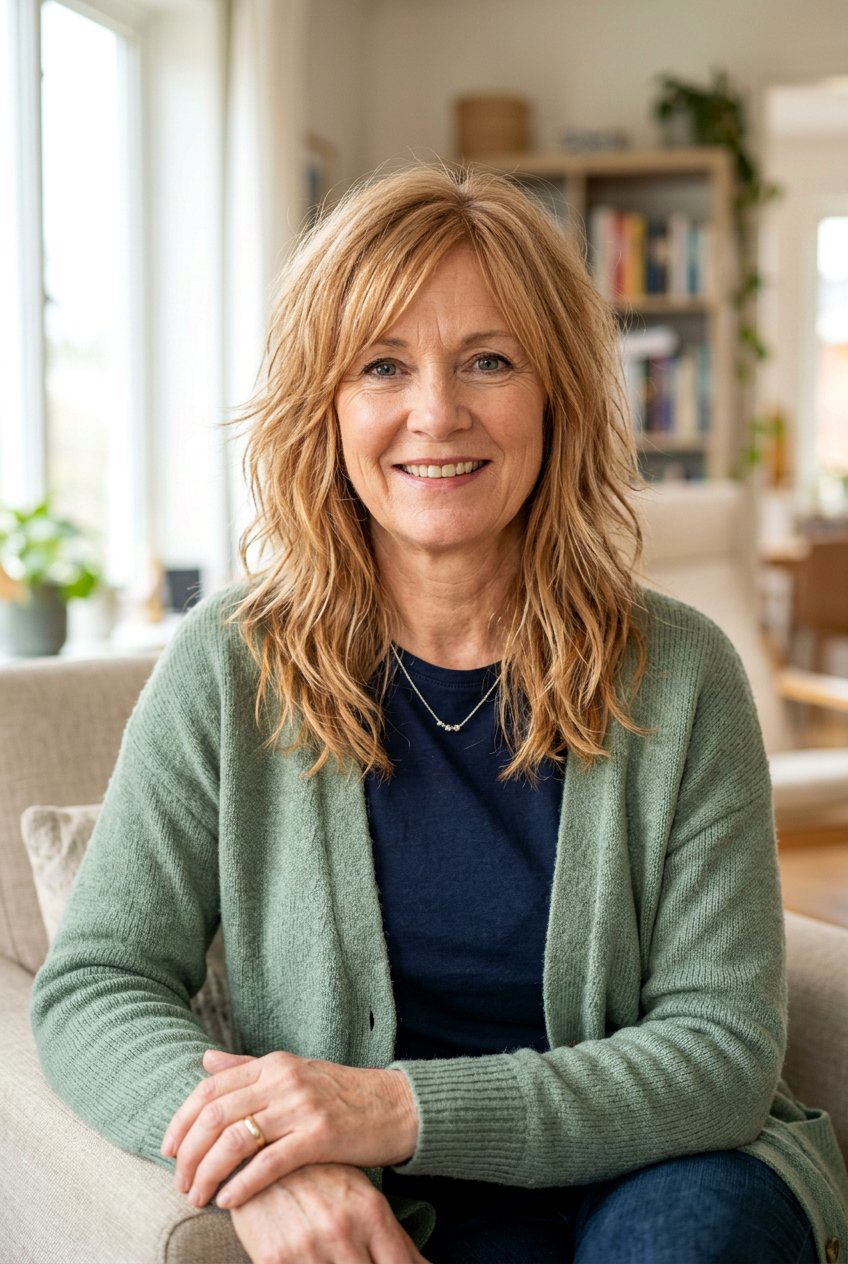 Long Choppy Layers - 20 long haircut for women over 50 - 20 long haircut for women over 50