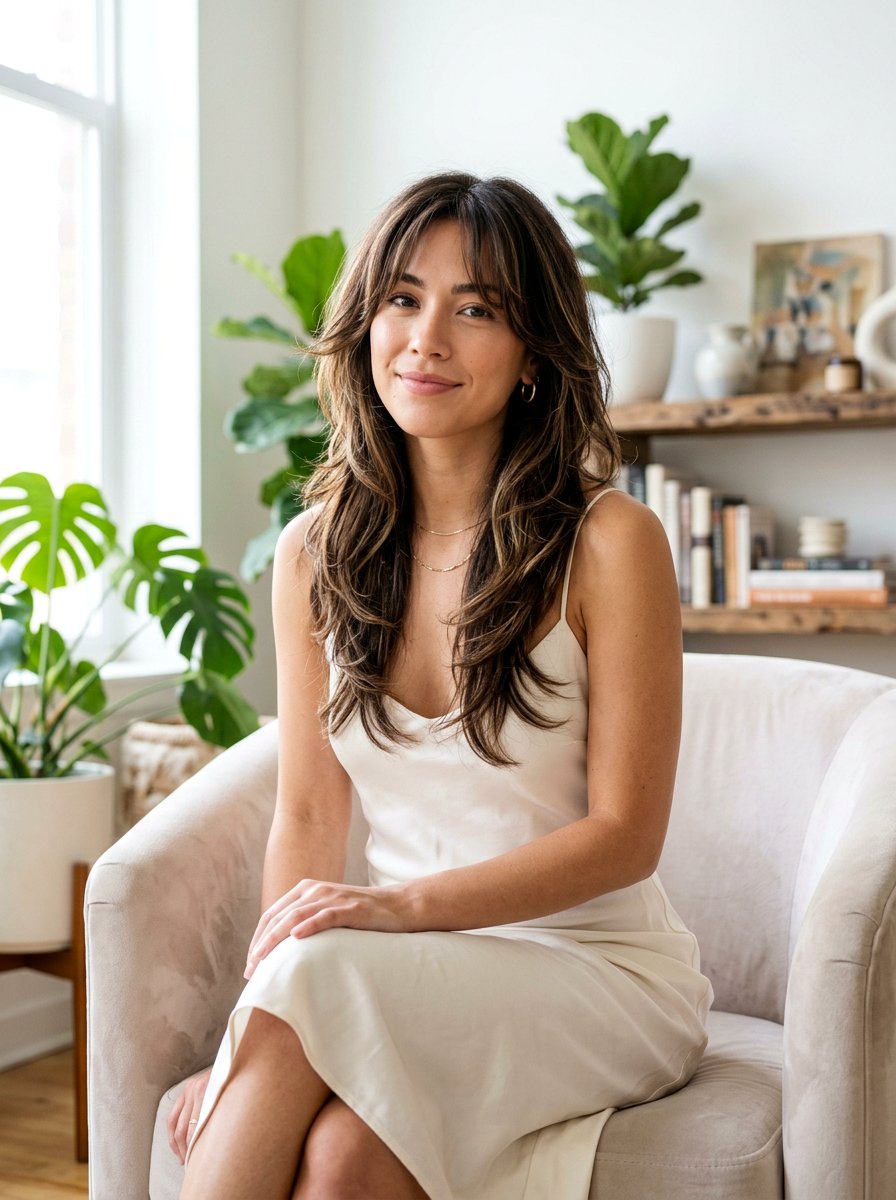 Long Coquette Butterfly Cut - 20 coquette haircut ideas - 20 coquette haircut ideas