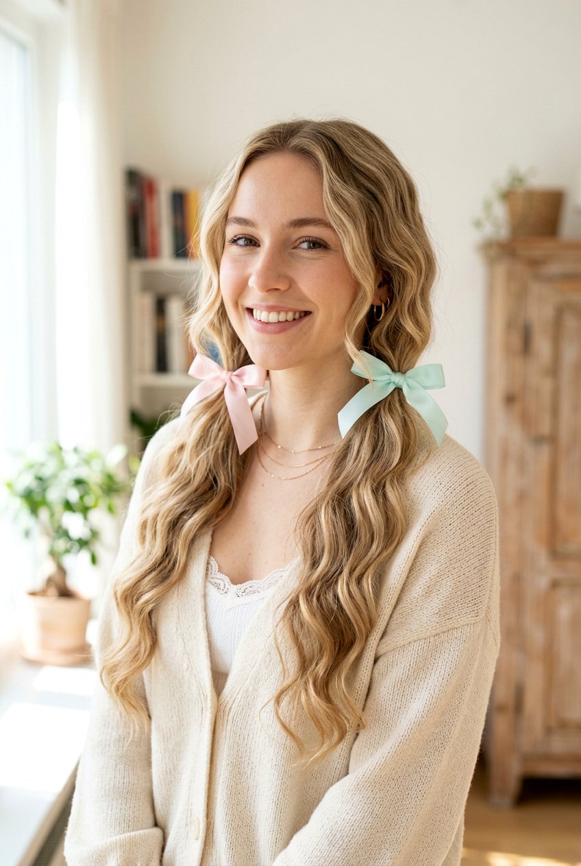 Long Coquette Pigtails - 20 coquette hairstyles - 20 coquette hairstyles