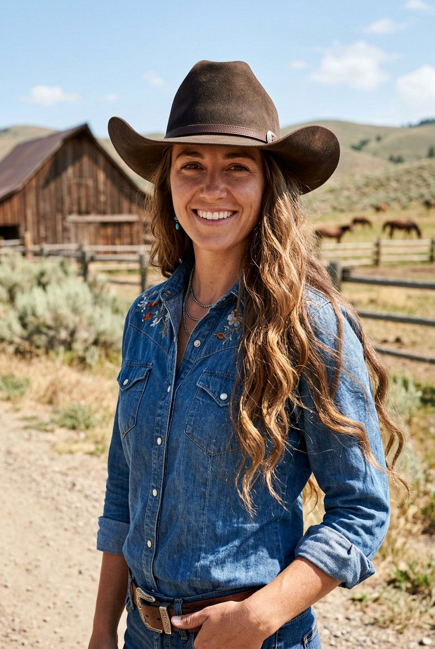 Long Cowgirl Hair With Hat - 20 cowgirl hairstyles - 20 cowgirl hairstyles