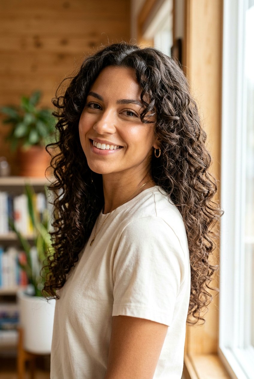 Long Curly Hair With Layered Face Framing Curls - 20 curly layers for long hair women - 20 curly layers for long hair women