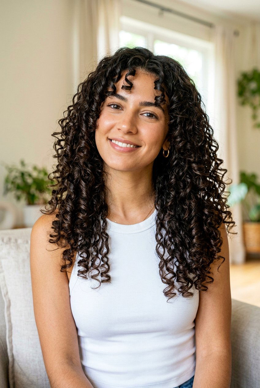 Long Curly Layered Haircut With Defined Spiral Curls - 20 long haircut for naturally curly hair - 20 long haircut for naturally curly hair