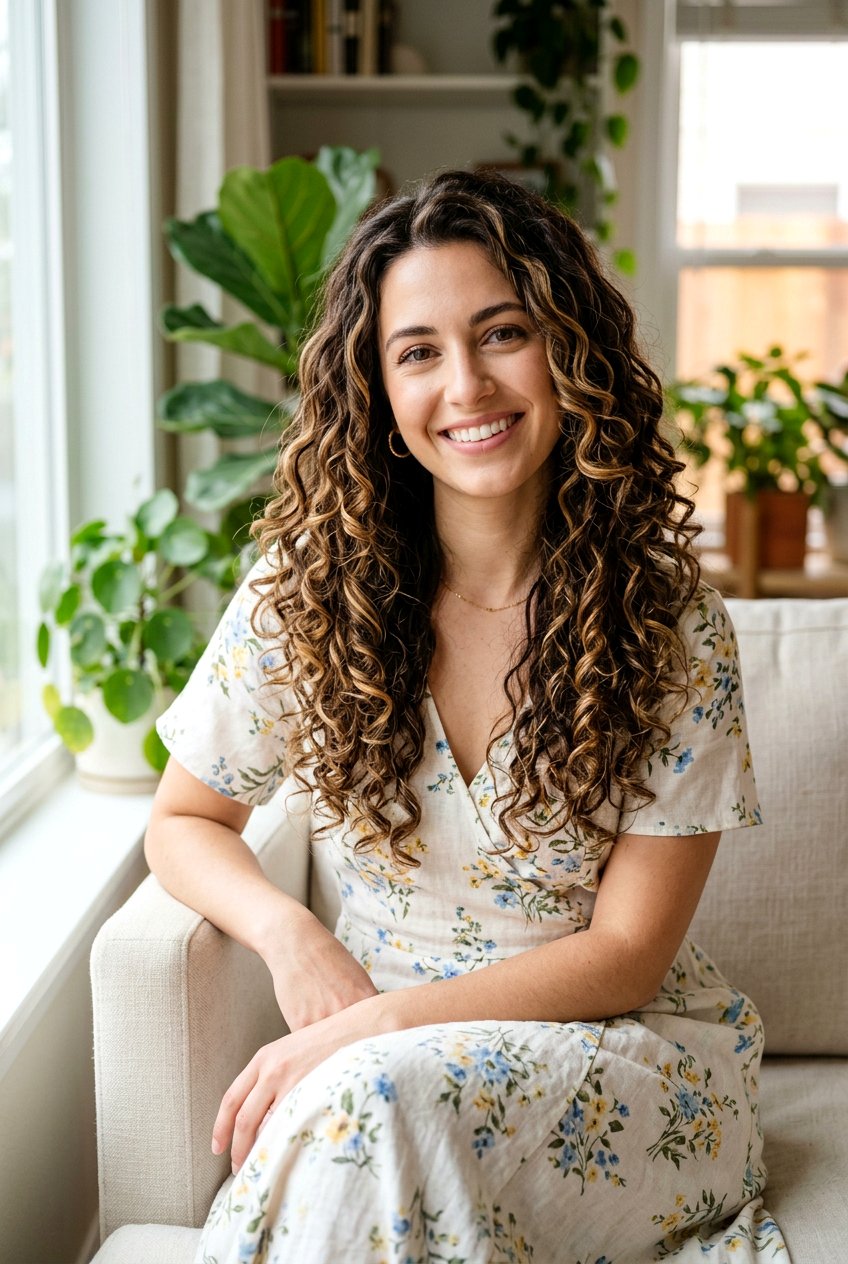 Long Curly Layered Haircut With Highlights - 20 long haircut for naturally curly hair - 20 long haircut for naturally curly hair
