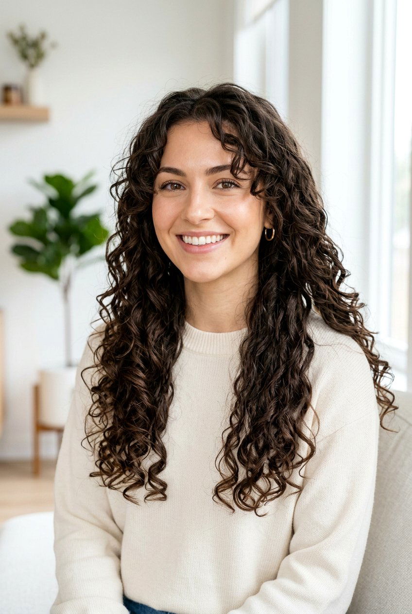 Long Curly Layers For Heart Shaped Face - 20 curly haircut for heart shaped face - 20 curly haircut for heart shaped face