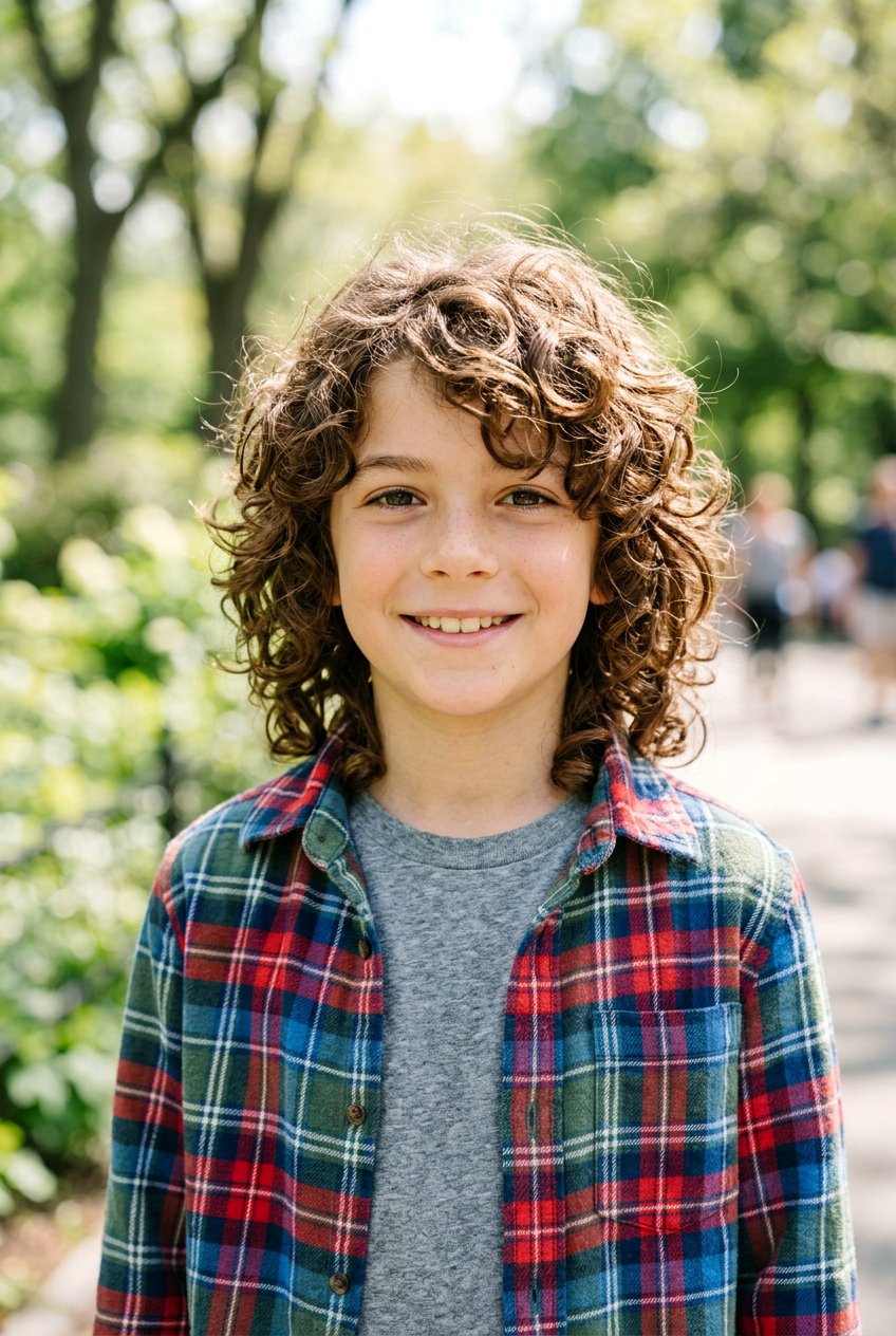 Long Curly Shag - 20 boys picture day hairstyle with curls - 20 boys picture day hairstyle with curls