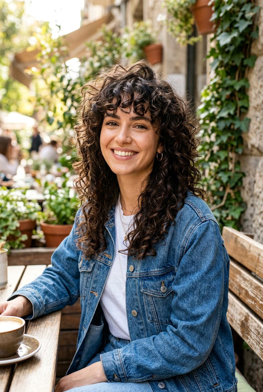 Long Curly Shag Haircut With Bangs - 20 long haircut for naturally curly hair - 20 long haircut for naturally curly hair