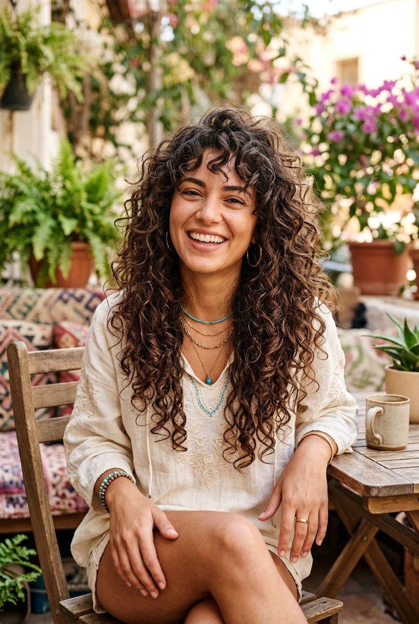 Long Curly Shag for Frizzy Hair - 20 haircuts for dry frizzy hair - 20 haircuts for dry frizzy hair