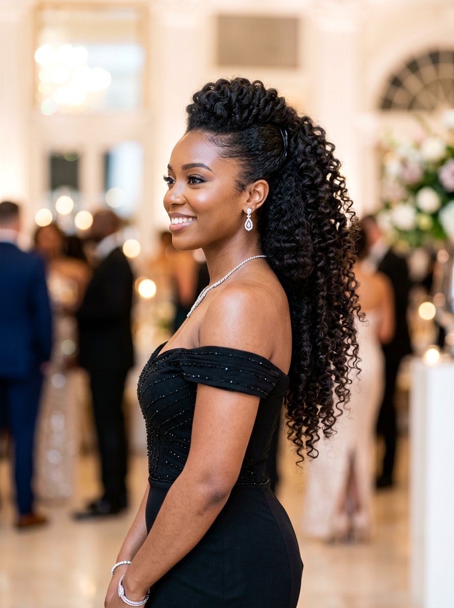 Long Curly Soft Frohawk - 20 soft frohawk hairstyle for women - 20 soft frohawk hairstyle for women