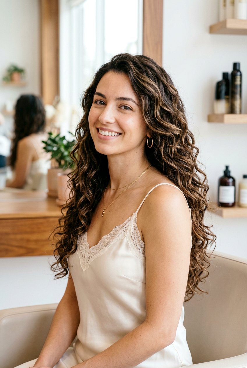 Long Curly Waterfall Layers Haircut - 20 long curly layers haircut - 20 long curly layers haircut