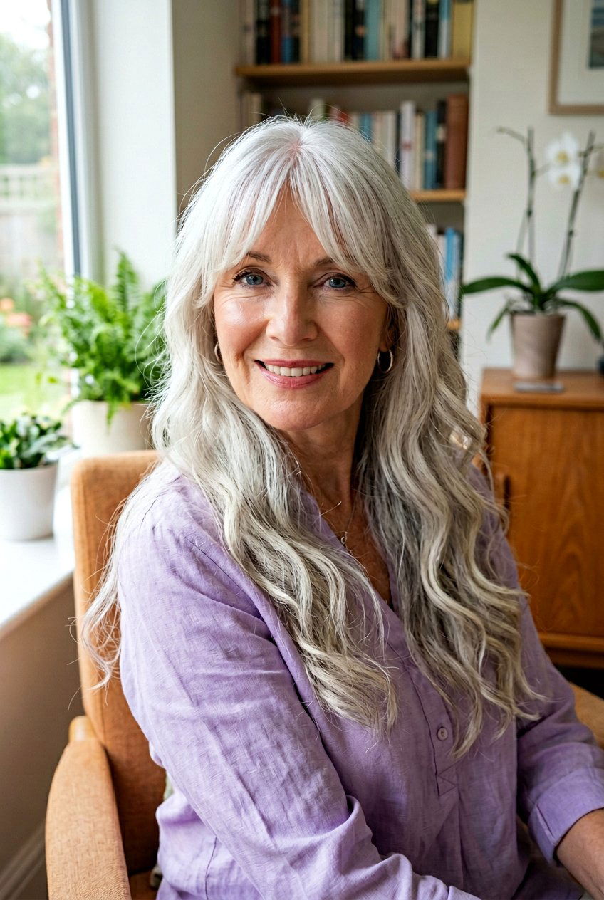 Long Curtain Bang Haircut for Women Over 70 - 20 long haircut for women over 70 - 20 long haircut for women over 70