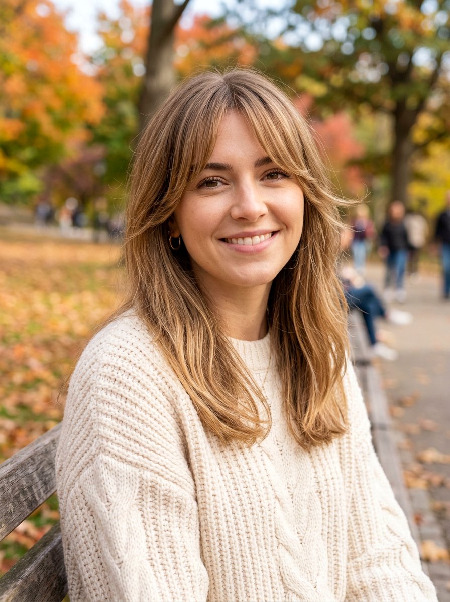 Long Curtain Bangs Haircut - 20 trendy haircut for college girls 2026 - 20 trendy haircut for college girls 2026