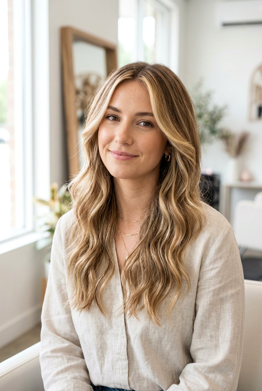 Long Face Framing Haircut With Balayage Highlights - 20 face framing haircut for long hair - 20 face framing haircut for long hair