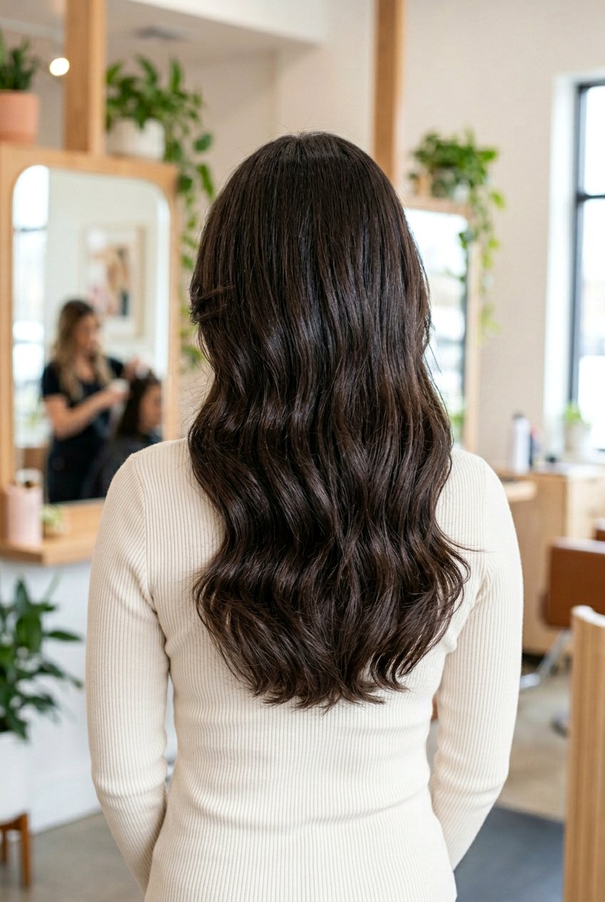 Long Face Framing Haircut With U Shaped Back - 20 face framing haircut for long hair - 20 face framing haircut for long hair