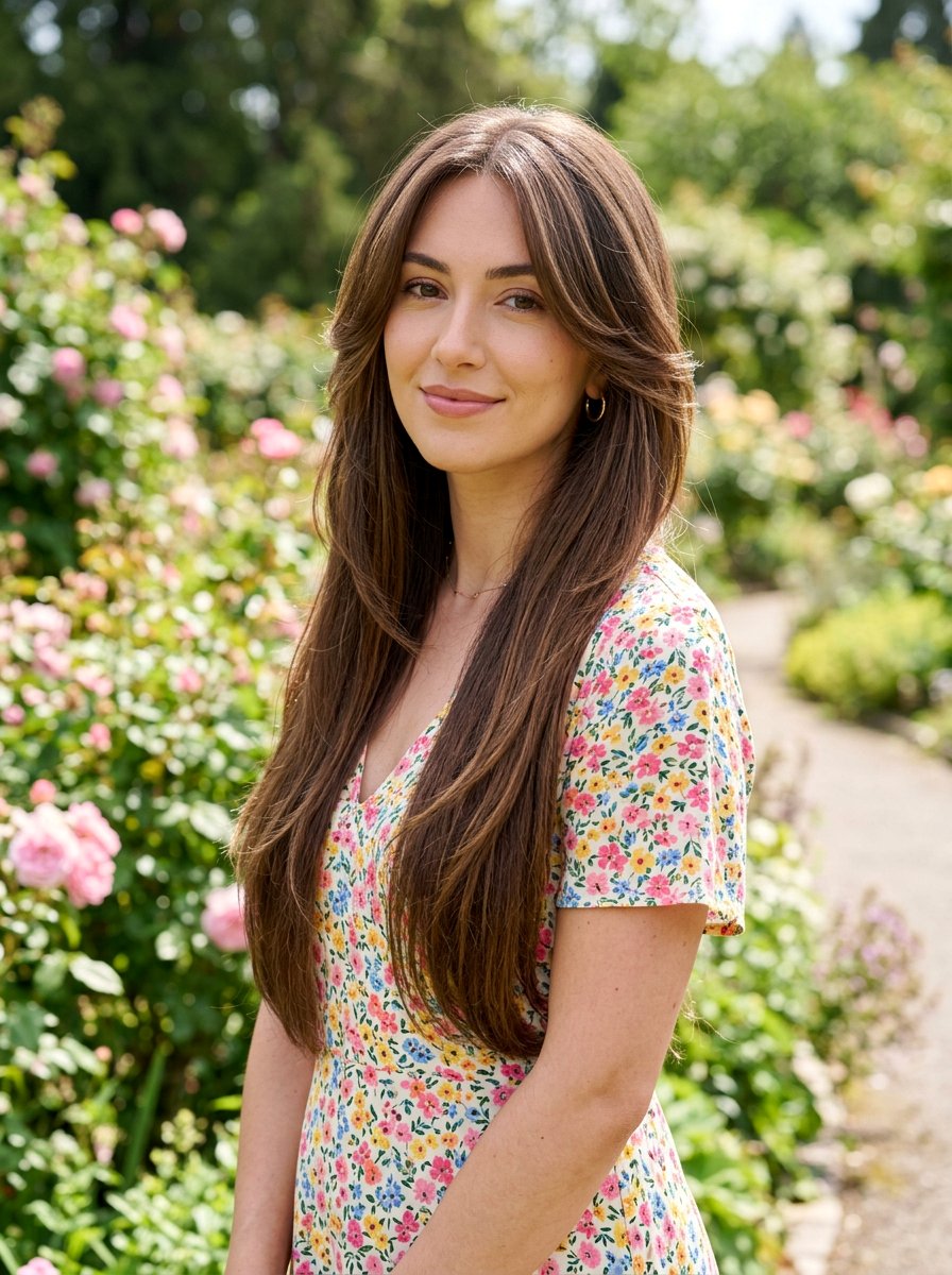 Long Face Framing Layered Haircut - 20 straight layered haircut for thick hair women - 20 straight layered haircut for thick hair women