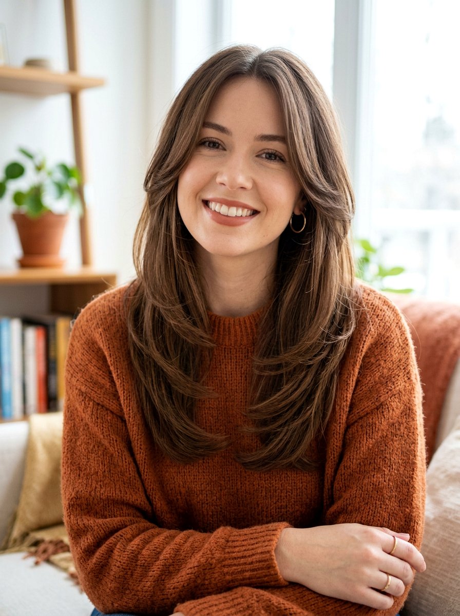 Long Face Framing Layers - 20 hairstyle to reduce width of face - 20 hairstyle to reduce width of face