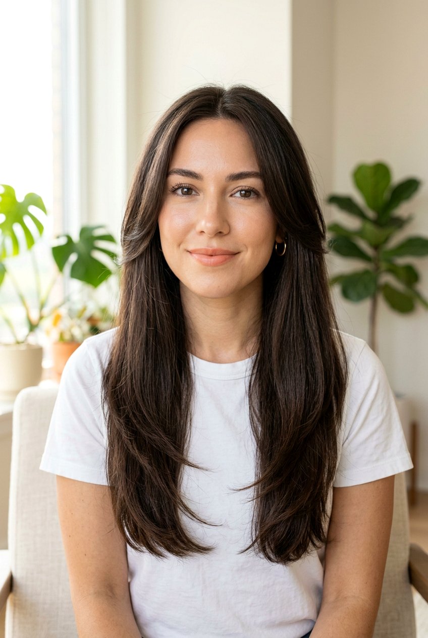 Long Face Framing Layers For Thick Straight Hair - 20 layered haircut for long thick straight hair - 20 layered haircut for long thick straight hair