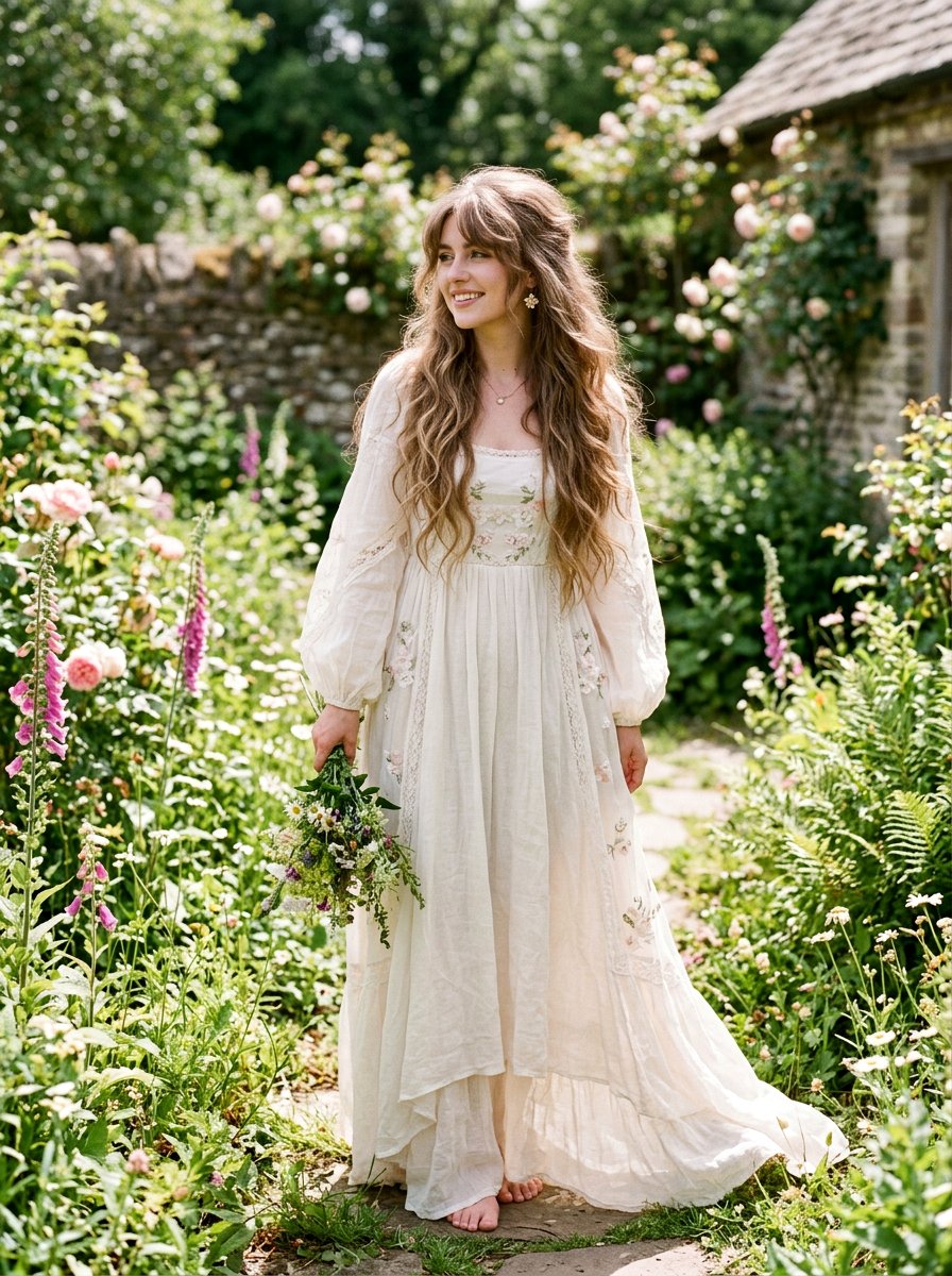 Long Fairy Cottagecore Haircut - 20 cottagecore haircut ideas - 20 cottagecore haircut ideas