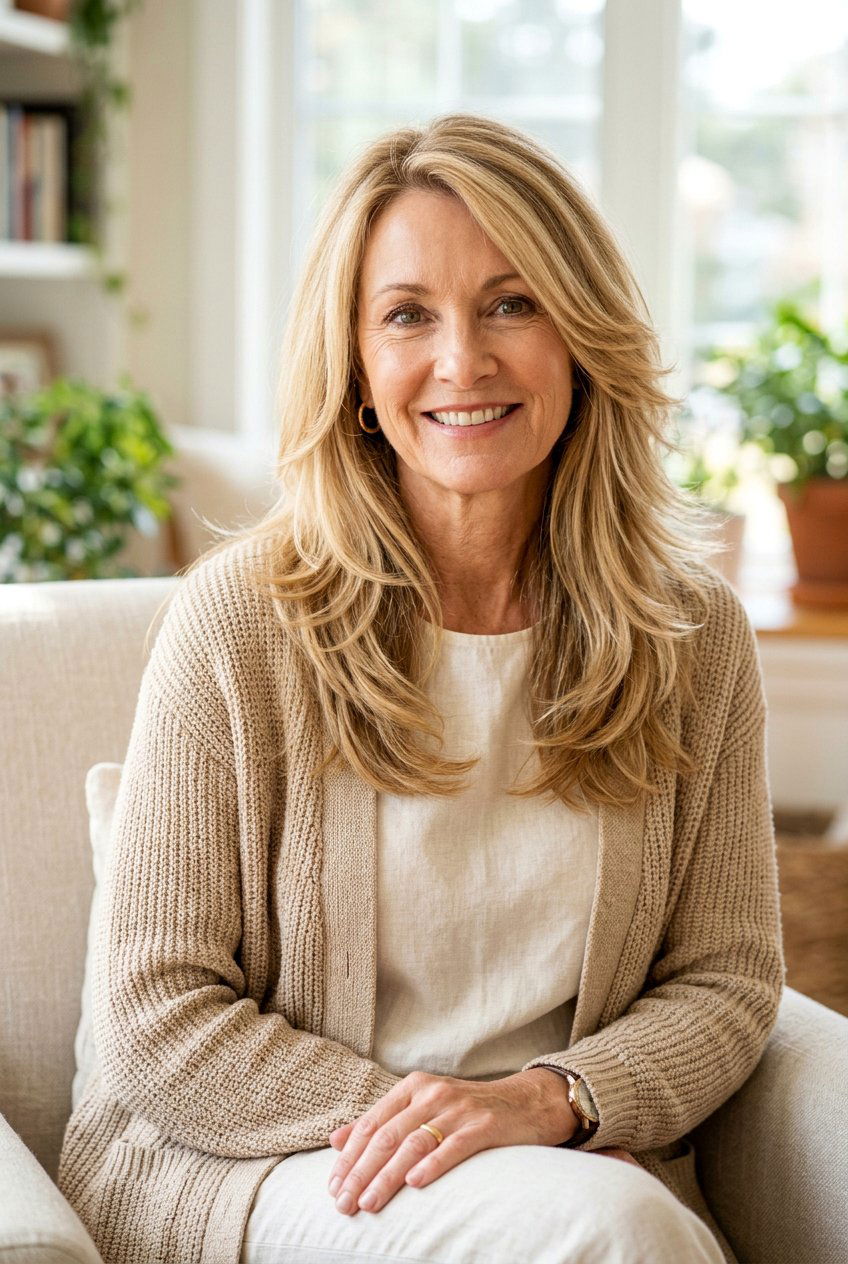 Long Feathered Haircut - 20 long haircut for women over 50 - 20 long haircut for women over 50