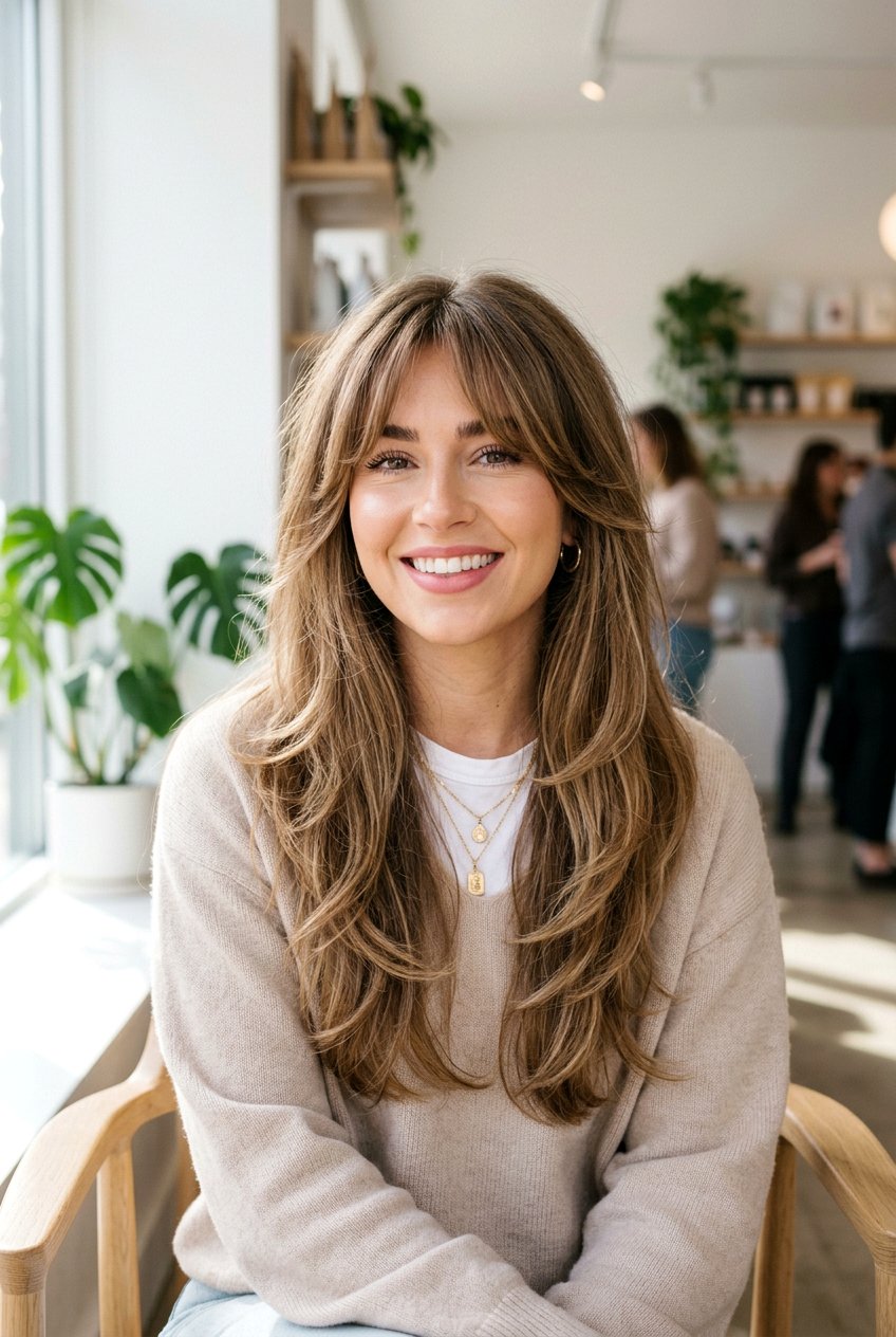 20 Gorgeous Long Haircut With Feathered Ends for Movement