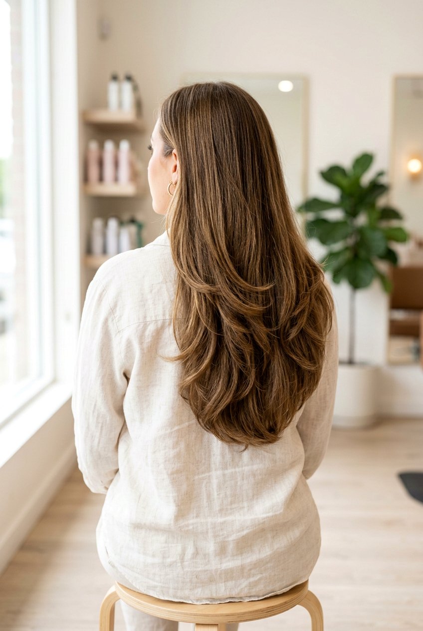 Long Feathered Haircut With U Shaped Back - 20 long haircut with feathered ends - 20 long haircut with feathered ends