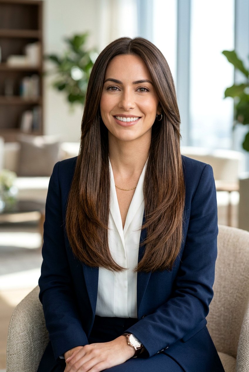 Long Feathered Layers With Sleek Finish - 20 feathered long layers for thick hair - 20 feathered long layers for thick hair