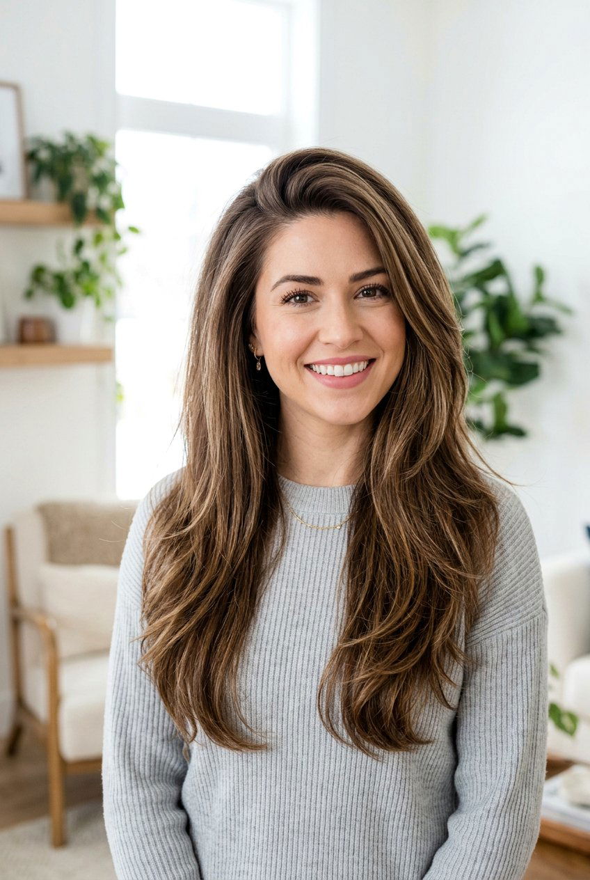 Long Fine Hair With Side Part Volume Cut - 20 long haircut with side part - 20 long haircut with side part