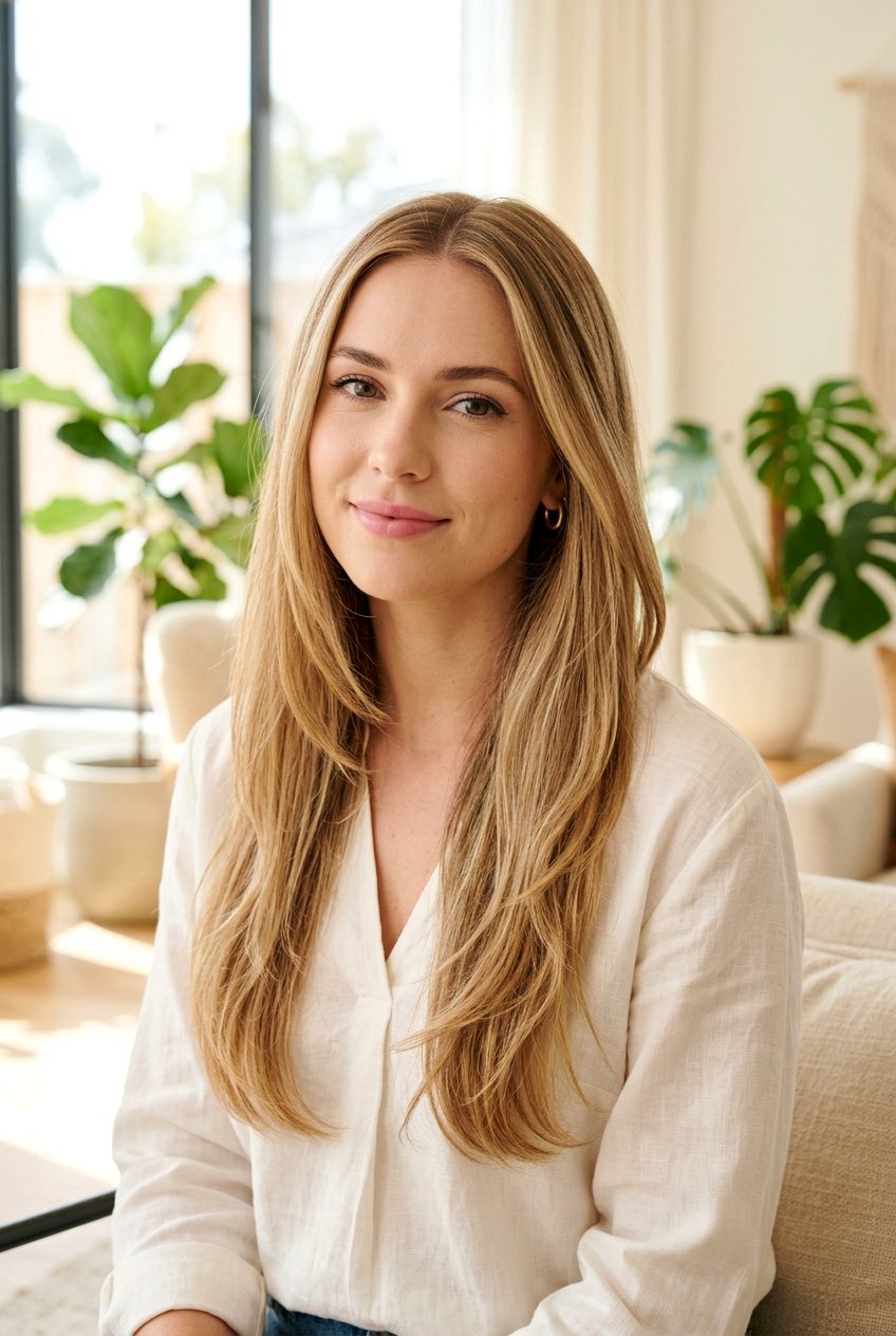 Long Fine Hair With Soft Layered Center Part - 20 long fine hair with soft layers - 20 long fine hair with soft layers