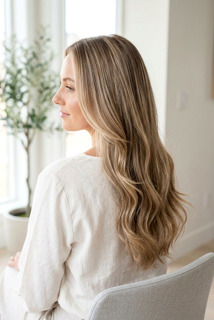 Long Fine Hair With Soft Layered Ends And Highlights - 20 long fine hair with soft layers - 20 long fine hair with soft layers