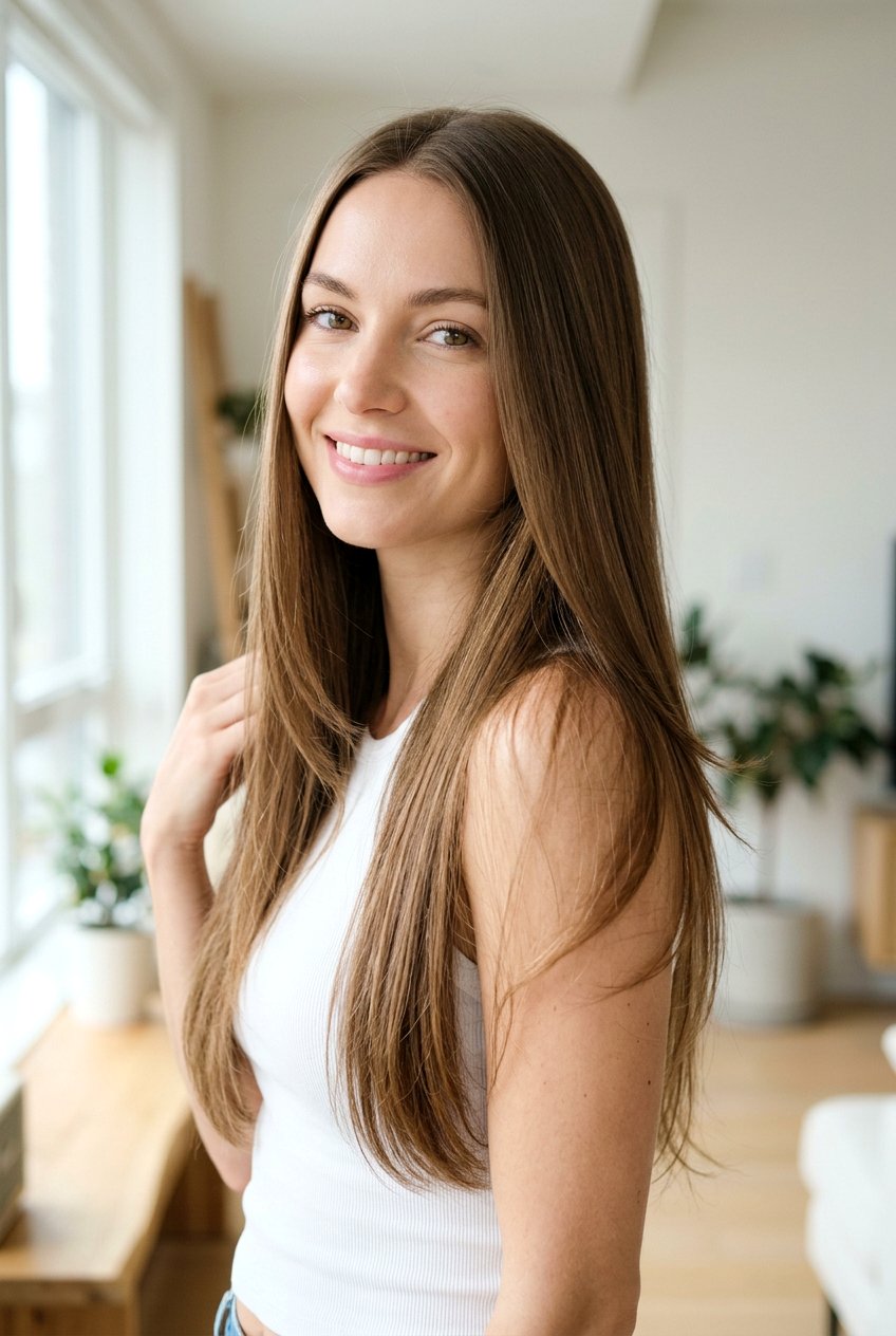 Long Fine Hair With Soft Layered Ends - 20 long fine hair with soft layers - 20 long fine hair with soft layers