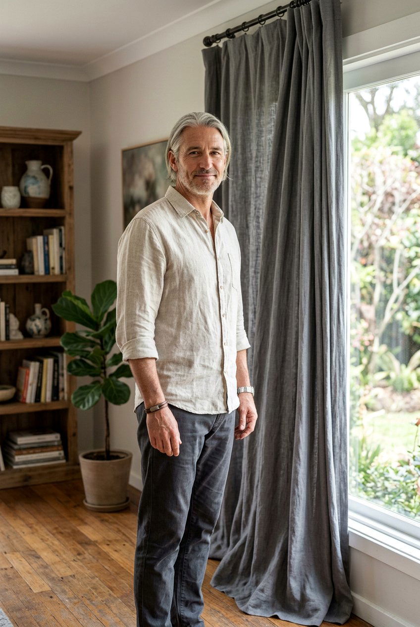 Long Flowing Gray Curtains - 20 gray curtain haircut men - 20 gray curtain haircut men