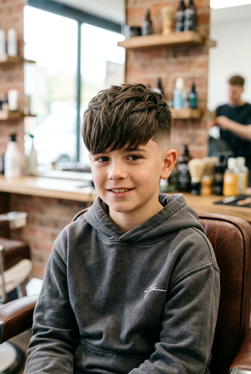 Long Fringe Fade - 20 cute picture day haircuts for boys - 20 cute picture day haircuts for boys