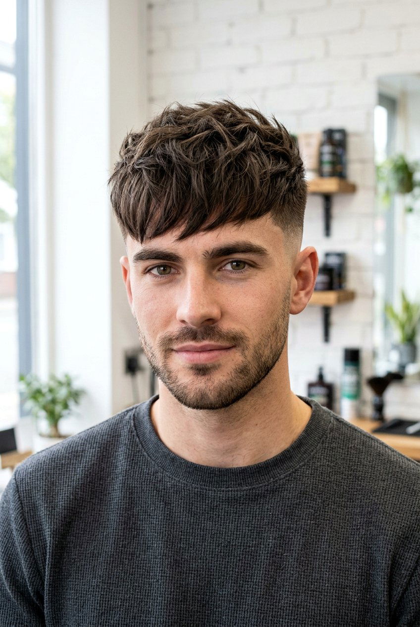 Long Fringe French Crop - 20 french crop haircut - 20 french crop haircut