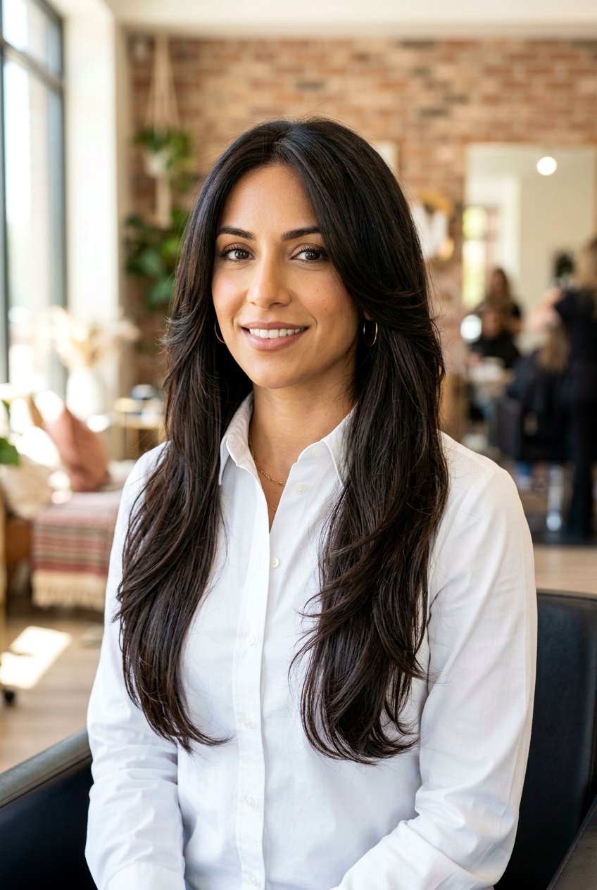 Long Graduated Layered Cut - 20 polished layered haircut for work - 20 polished layered haircut for work