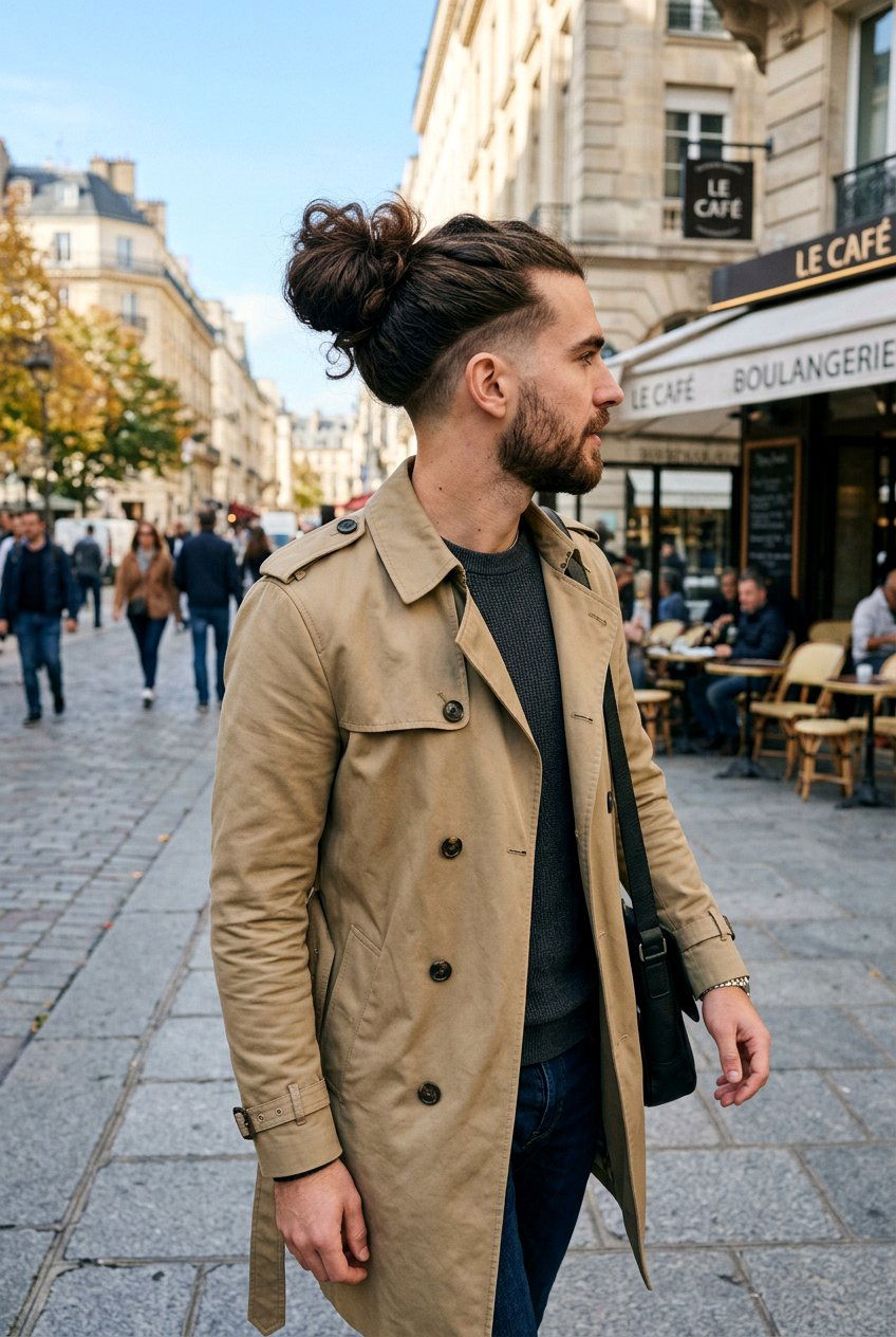 Long Hair Man Bun Fade - 20 man bun with fade haircut - 20 man bun with fade haircut