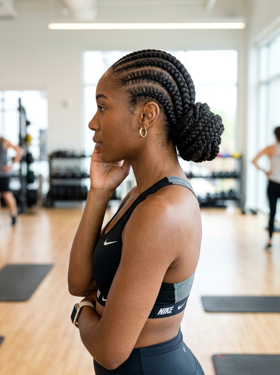 Long Hair Straight Back Cornrows With Bun - 20 straight back cornrows with bun - 20 straight back cornrows with bun