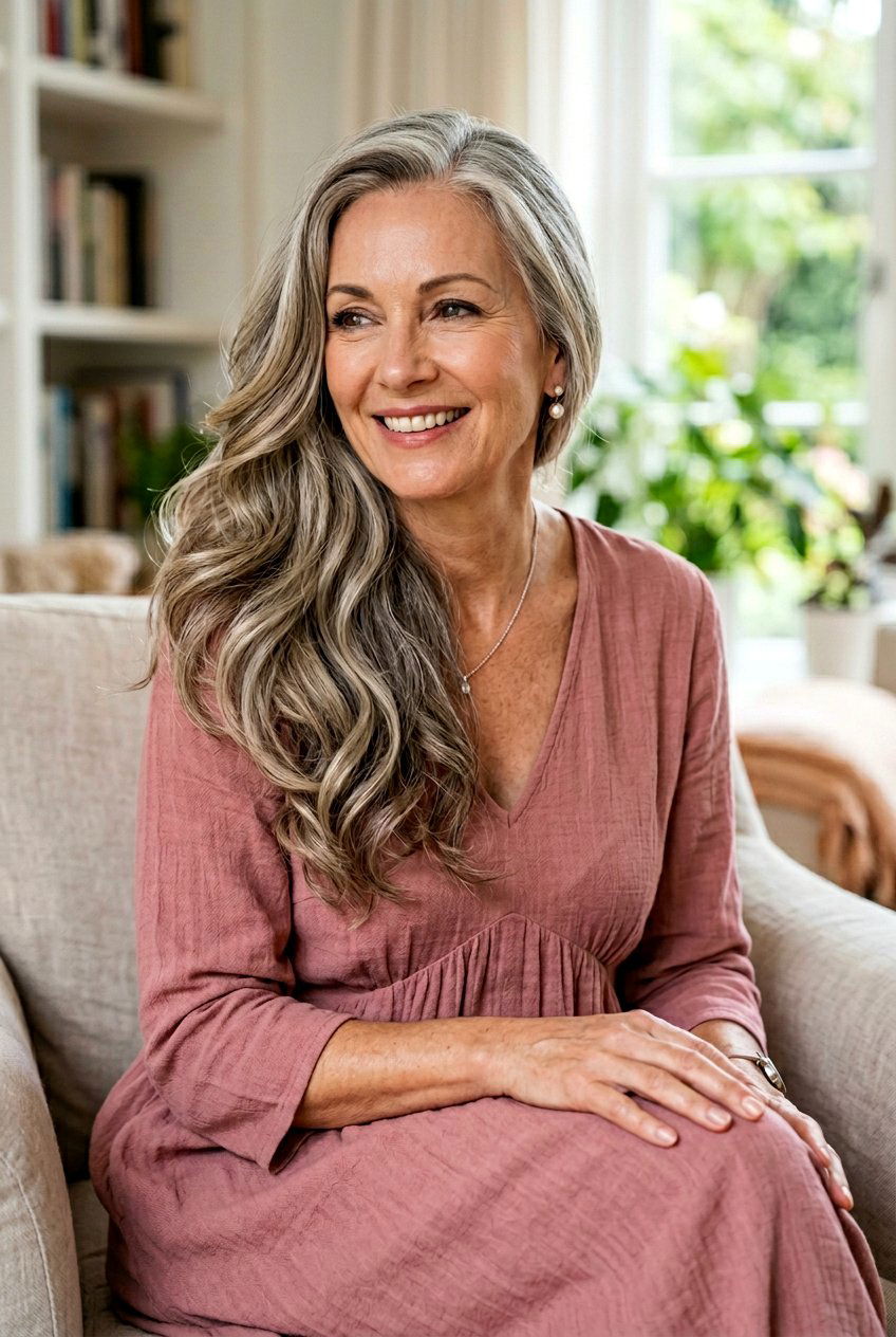 20 Most Flattering Long Haircut for Women Over 50 Styles