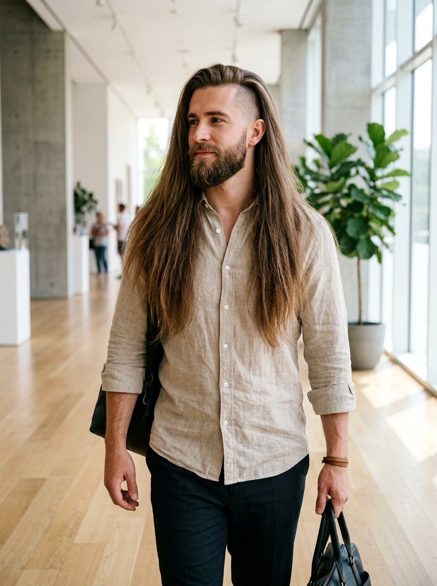 Long Hair Undercut - 20 undercut for thick straight hair men - 20 undercut for thick straight hair men