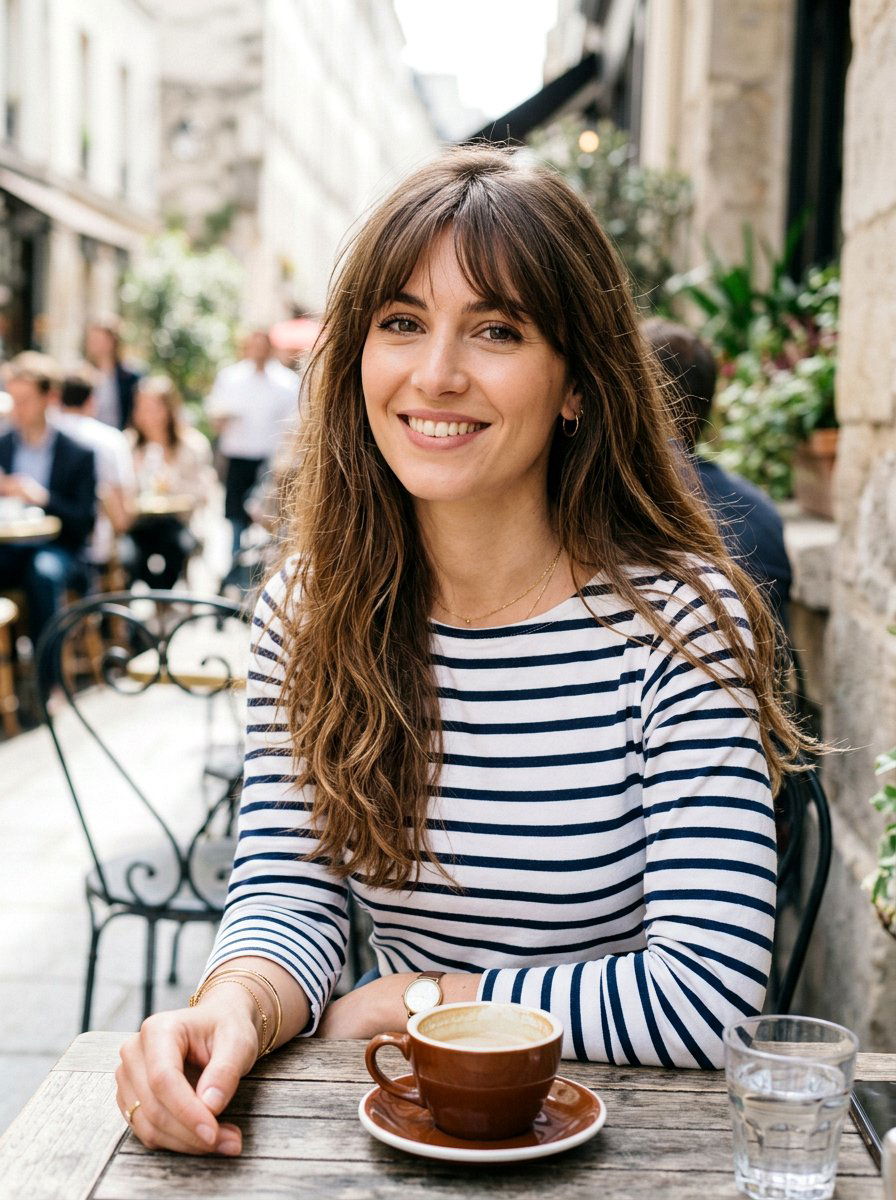 Long Hair With Birkin Bangs - 20 cute long haircut ideas with bangs - 20 cute long haircut ideas with bangs