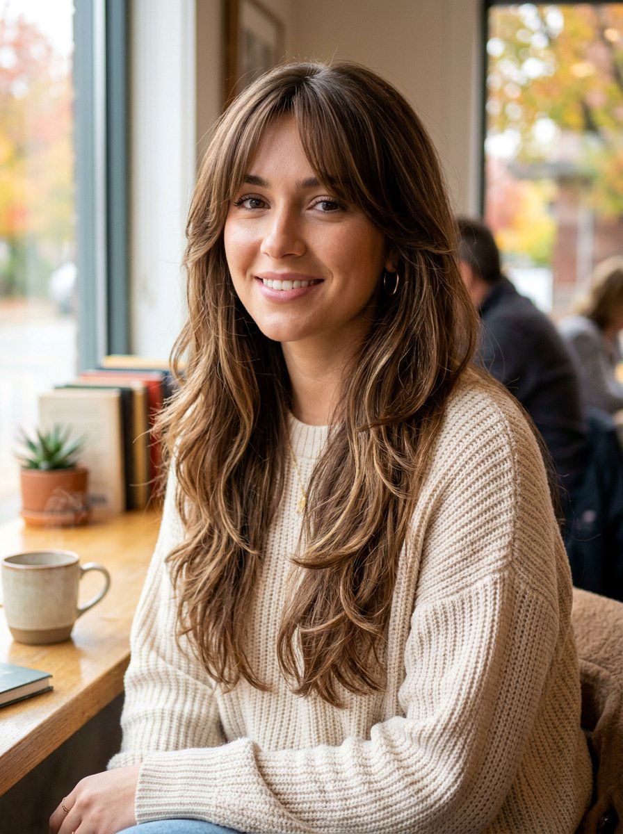 Long Hair With Curtain Bangs - 20 cute long haircut ideas with bangs - 20 cute long haircut ideas with bangs