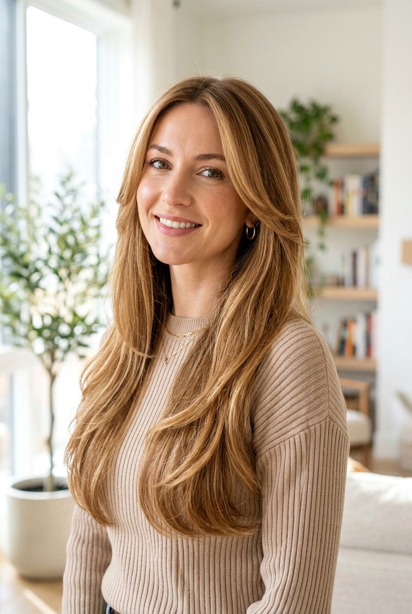 Long Hair With Face Framing And Internal Layers - 20 long haircut with internal layers - 20 long haircut with internal layers