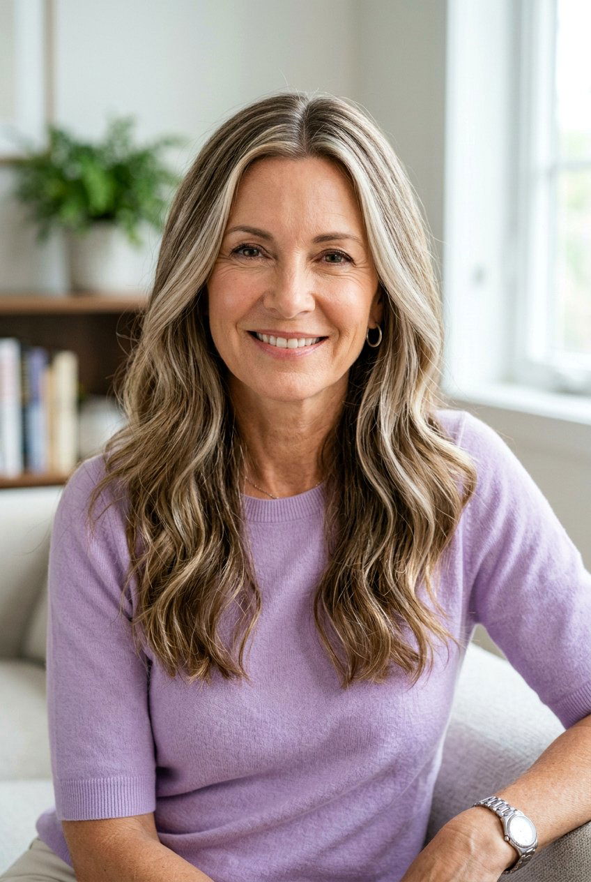 Long Hair With Face Framing Highlights - 20 long haircut for women over 50 - 20 long haircut for women over 50