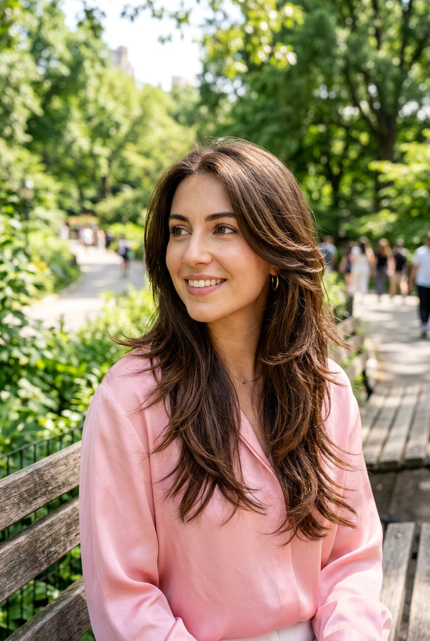 Long Hair With Feathered Layers - 20 layered haircut with feathered ends - 20 layered haircut with feathered ends