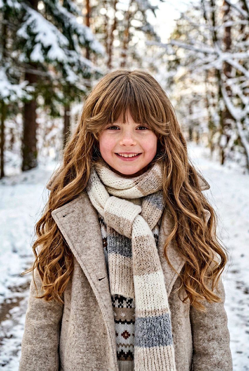 Long Hair With Heavy Curtain Bangs - 20 long haircut for little girls with curtain bangs - 20 long haircut for little girls with curtain bangs