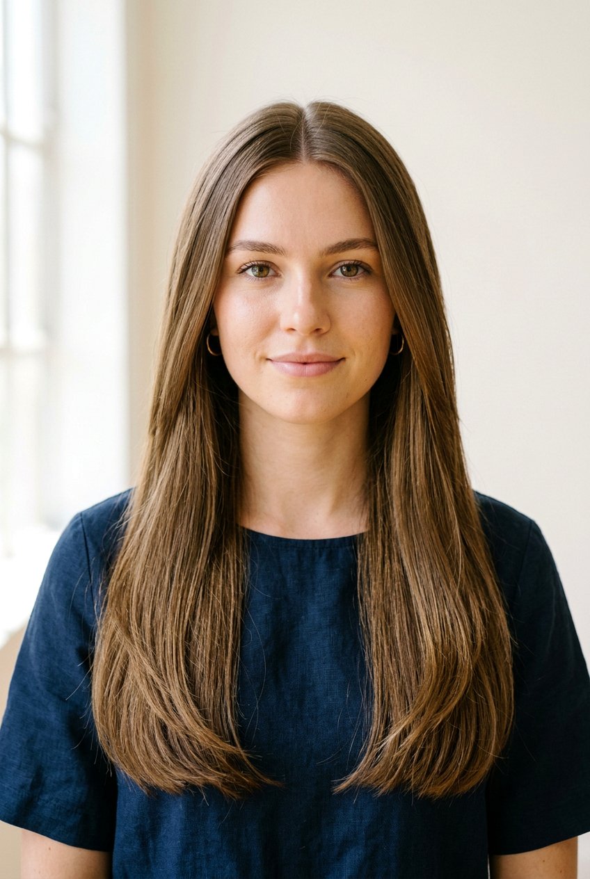 Long Hair With Internal Layers And Center Part - 20 long haircut with internal layers - 20 long haircut with internal layers