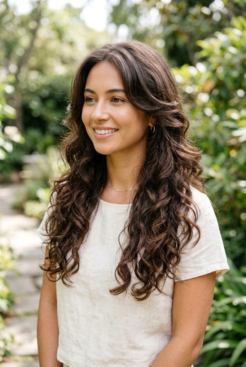 Long Hair With Internal Layers And Loose Curls - 20 long haircut with internal layers - 20 long haircut with internal layers