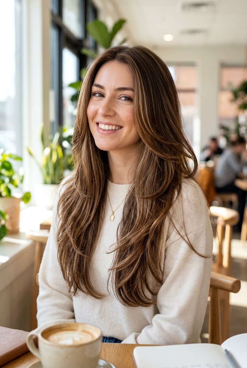 Long Hair With Internal Layers And Subtle Highlights - 20 long haircut with internal layers - 20 long haircut with internal layers